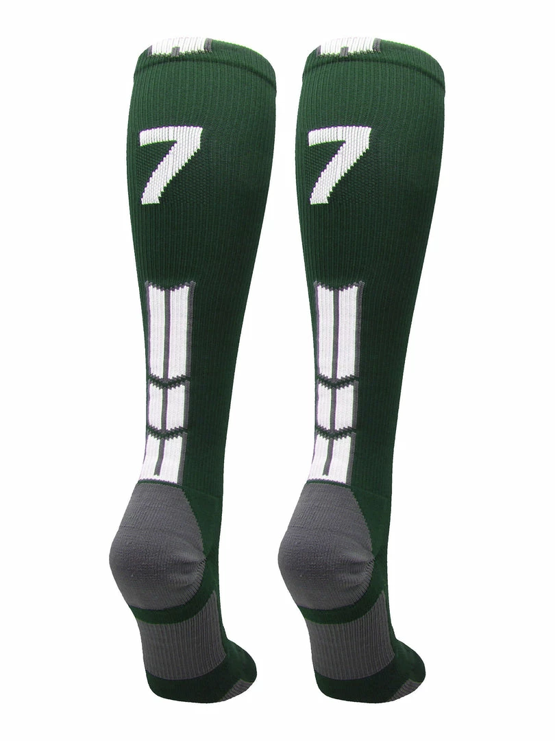 Best Pirce ๐ MadSportsStuff Dark Green Player ID Custom Number Over The Calf ๐งฆ Socks For ๐ฅ Softball โพ Baseball Football Boys And ๐ง Girls ๐ฅ Softball ๐งฆ Socks ๐คฉ 53 MadSportsStuff Dark Green Player ID Custom Number Over The Calf Socks For Softball Baseball Football Boys And Girls Softball Socks