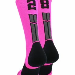 Cheap ๐ MadSportsStuff Neon Pink And Black Player ID Custom Number Crew ๐งฆ Socks For ๐ Basketball Lacrosse Volleyball Boys And ๐ง Girls Lacrosse ๐งฆ Socks ๐ 205 MadSportsStuff Neon Pink And Black Player ID Custom Number Crew Socks For Basketball Lacrosse Volleyball Boys And Girls Lacrosse Socks