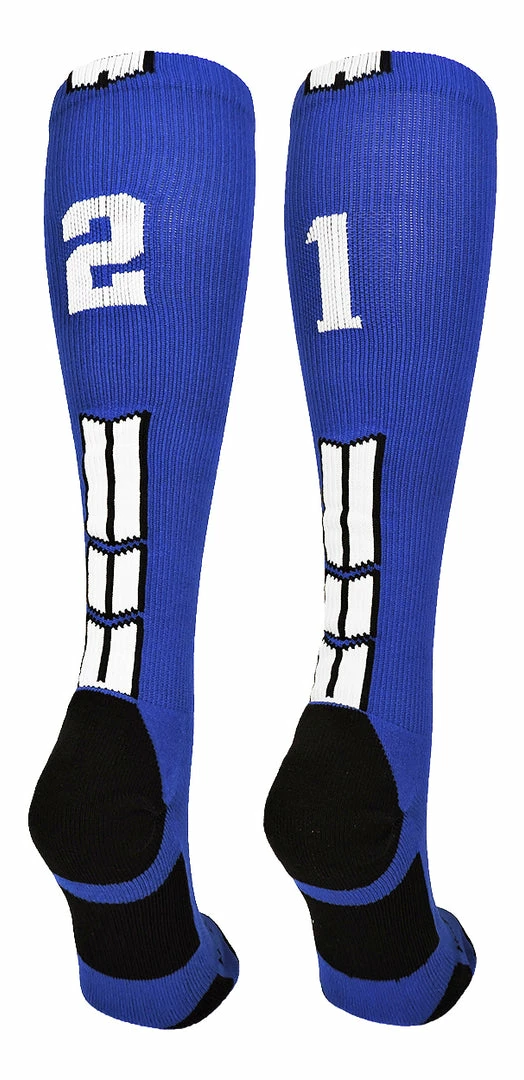 Wholesale ๐ MadSportsStuff โพ Baseball ๐งฆ Socks Royal Player ID Custom Number Over The Calf ๐งฆ Socks For ๐ฅ Softball โพ Baseball Football Boys And ๐ง Girls ๐ 58 MadSportsStuff Baseball Socks Royal Player ID Custom Number Over The Calf Socks For Softball Baseball Football Boys And Girls