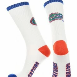 TCK Florida Gators Socks Basic Crew White Socks