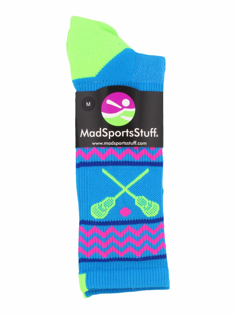 Outlet ๐ MadSportsStuff Chevron ๐ง Girls Lacrosse ๐งฆ Socks With Lacrosse Sticks Athletic Crew ๐งฆ Socks ๐ 4 MadSportsStuff Chevron Girls Lacrosse Socks With Lacrosse Sticks Athletic Crew Socks