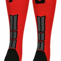 New ๐ MadSportsStuff Red And Black Player ID Custom Number Over The Calf ๐งฆ Socks For ๐ฅ Softball โพ Baseball Football Boys And ๐ง Girls โพ Baseball ๐งฆ Socks ๐ 159 MadSportsStuff Red And Black Player ID Custom Number Over The Calf Socks For Softball Baseball Football Boys And Girls Baseball Socks