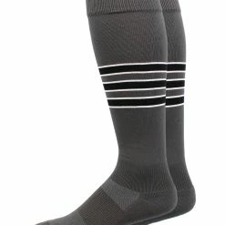 MadSportsStuff Dugout 3 Stripe Baseball Socks Over The Calf Length (Multiple Colors)