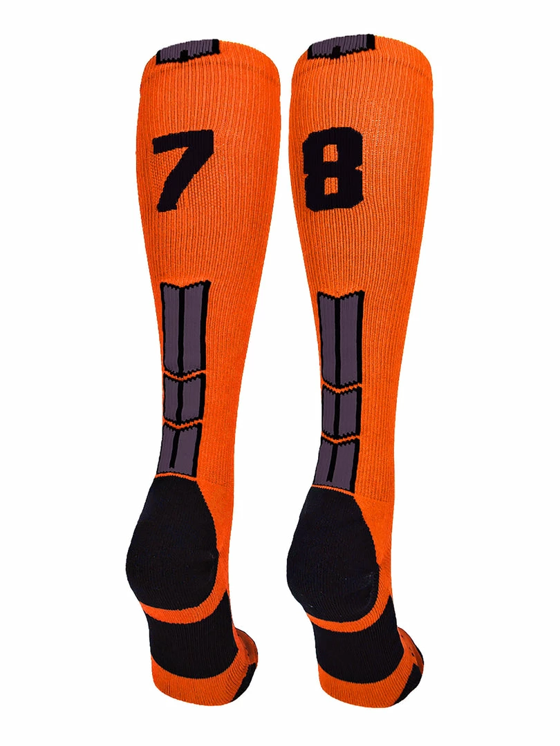 Deals โญ MadSportsStuff ๐ฅ Softball ๐งฆ Socks Orange And Black Player ID Custom Number Over The Calf ๐งฆ Socks For ๐ฅ Softball โพ Baseball Football Boys And ๐ง Girls ๐ 52 MadSportsStuff Softball Socks Orange And Black Player ID Custom Number Over The Calf Socks For Softball Baseball Football Boys And Girls