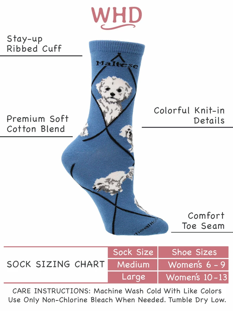 Cheap โ๏ธ WHD Maltese ๐งฆ Socks For ๐ฉ Women Gift For ๐ฆฎ Dog Lovers ๐ 3 WHD Maltese Socks For Women Gift For Dog Lovers