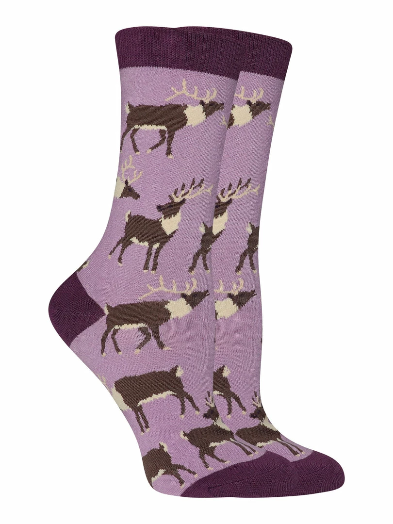 Flash Sale 🥰 WHD Elk 🧦 Socks For 👩 Women Gift For Animal Lovers ✨ 4 WHD Elk Socks For Women Gift For Animal Lovers
