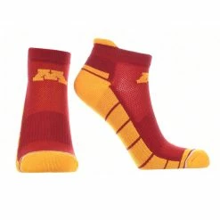 TCK All Schools Minnesota Golden Gophers Low Cut Ankle Socks With Tab