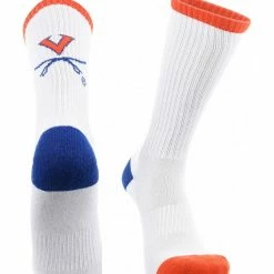 Best Sale 🔥 TCK Virginia Cavaliers 🧦 Socks Basic Crew White 🧦 Socks All Schools 🥰 7 TCK Virginia Cavaliers Socks Basic Crew White Socks All Schools