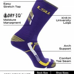 Best reviews of ๐ TCK All Schools LSU Tigers ๐งฆ Socks Louisiana State University Tigers Champion Crew ๐งฆ Socks โจ 7 TCK All Schools LSU Tigers Socks Louisiana State University Tigers Champion Crew Socks