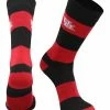 TCK All Schools Houston Cougars Socks Game Day Striped Crew Socks