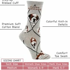 Cheapest ๐ WHD Saint Bernard ๐งฆ Socks For ๐ฉ Women Gift For ๐ฆฎ Dog Lovers Crazy ๐งฆ Socks - Crew ๐ 6 WHD Saint Bernard Socks For Women Gift For Dog Lovers Crazy Socks - Crew