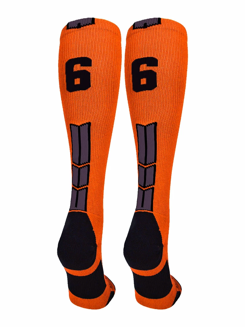Deals โญ MadSportsStuff ๐ฅ Softball ๐งฆ Socks Orange And Black Player ID Custom Number Over The Calf ๐งฆ Socks For ๐ฅ Softball โพ Baseball Football Boys And ๐ง Girls ๐ 14 MadSportsStuff Softball Socks Orange And Black Player ID Custom Number Over The Calf Socks For Softball Baseball Football Boys And Girls