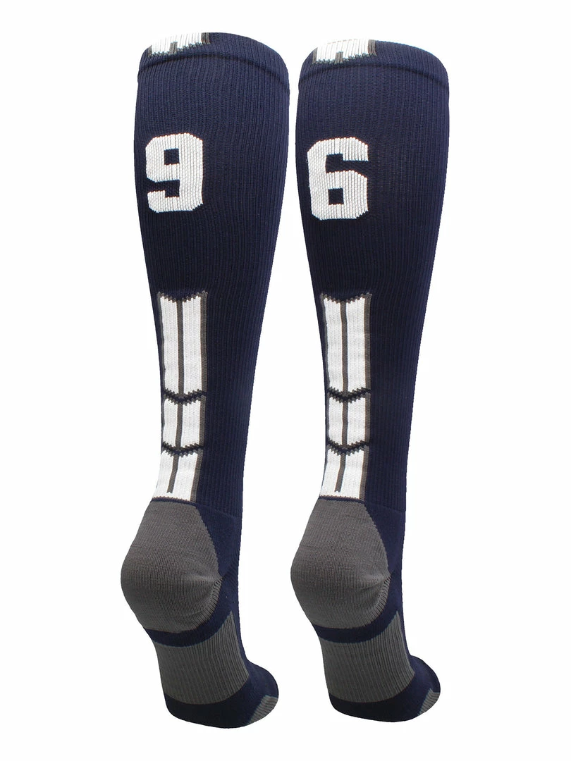 Best Sale ๐คฉ MadSportsStuff Navy Player ID Custom Number Over The Calf ๐งฆ Socks For ๐ฅ Softball โพ Baseball Football Boys And ๐ง Girls โจ 36 MadSportsStuff Navy Player ID Custom Number Over The Calf Socks For Softball Baseball Football Boys And Girls