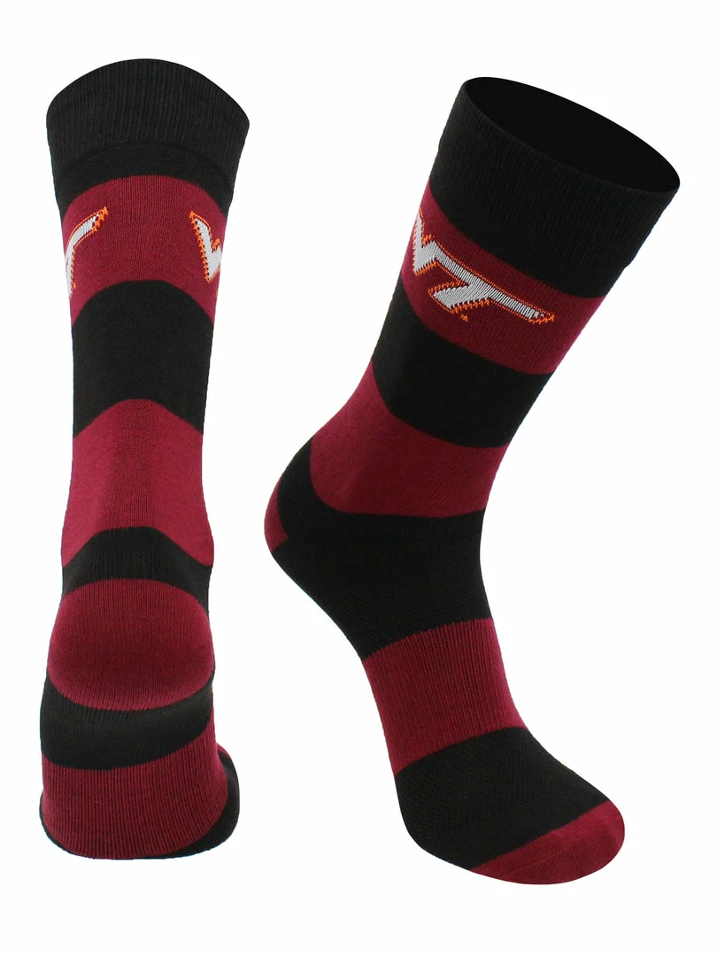 Brand new ๐ฅ TCK All Schools Virginia Tech Hokies ๐งฆ Socks Game Day Striped Crew ๐งฆ Socks ๐ฅฐ 2 TCK All Schools Virginia Tech Hokies Socks Game Day Striped Crew Socks