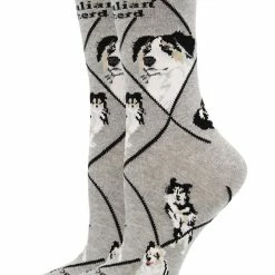 WHD Australian Shepherd Socks For Women Gift For Dog Lovers Crazy Socks - Crew