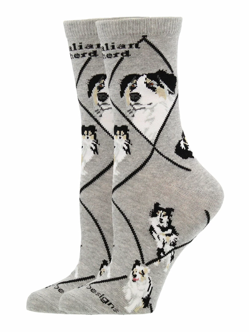 New ๐ WHD Australian Shepherd ๐งฆ Socks For ๐ฉ Women Gift For ๐ Dog Lovers Crazy ๐งฆ Socks - Crew ๐ 2 WHD Australian Shepherd Socks For Women Gift For Dog Lovers Crazy Socks - Crew