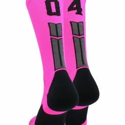 Buy โจ MadSportsStuff Neon Pink And Black Player ID Custom Number Crew ๐งฆ Socks For ๐ Basketball Lacrosse Volleyball Boys And ๐ง Girls ๐ 178 MadSportsStuff Neon Pink And Black Player ID Custom Number Crew Socks For Basketball Lacrosse Volleyball Boys And Girls
