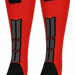New ๐ MadSportsStuff Red And Black Player ID Custom Number Over The Calf ๐งฆ Socks For ๐ฅ Softball โพ Baseball Football Boys And ๐ง Girls โพ Baseball ๐งฆ Socks ๐ 129 MadSportsStuff Red And Black Player ID Custom Number Over The Calf Socks For Softball Baseball Football Boys And Girls Baseball Socks