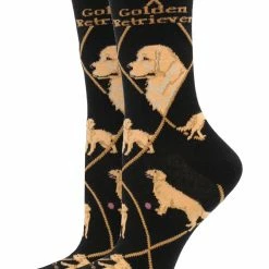 WHD Crazy Socks - Crew Golden Retriever Socks For Women Gift For Dog Lovers