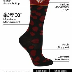 Flash Sale โ TCK Virginia Tech Hokies ๐งฆ Socks ๐ฉ Womens Savage Crew ๐งฆ Socks All Schools ๐ฏ 7 TCK Virginia Tech Hokies Socks Womens Savage Crew Socks All Schools