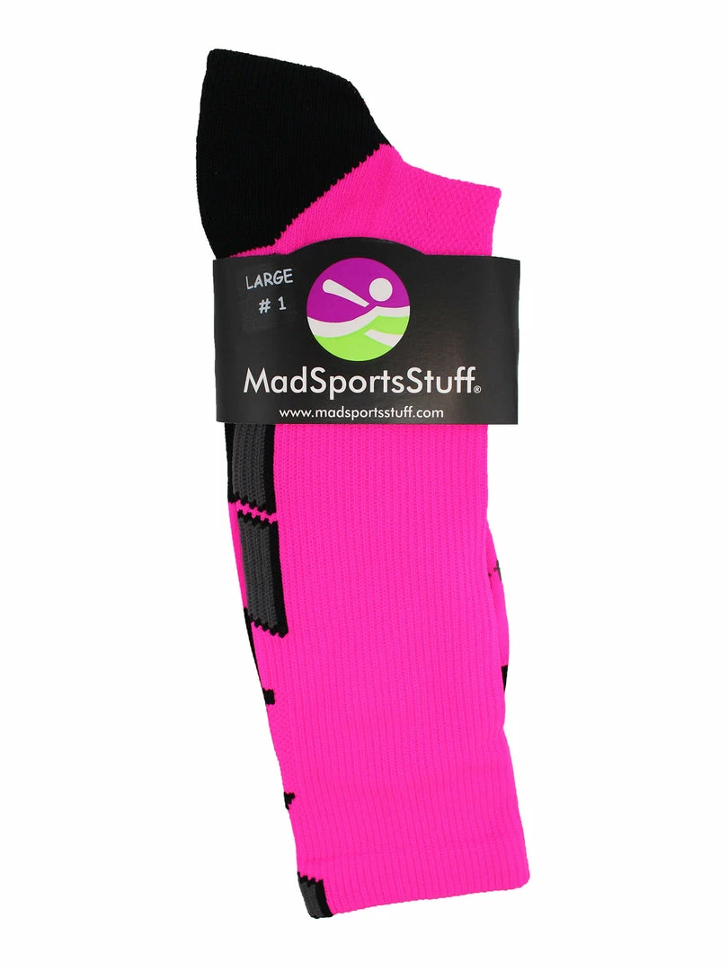 Cheap ๐ MadSportsStuff Neon Pink And Black Player ID Custom Number Crew ๐งฆ Socks For ๐ Basketball Lacrosse Volleyball Boys And ๐ง Girls Lacrosse ๐งฆ Socks ๐ 3 MadSportsStuff Neon Pink And Black Player ID Custom Number Crew Socks For Basketball Lacrosse Volleyball Boys And Girls Lacrosse Socks
