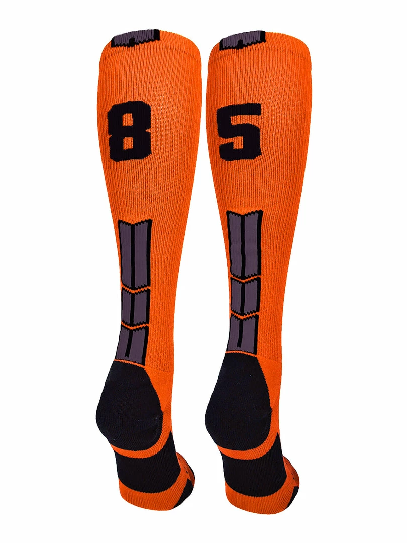 Deals โญ MadSportsStuff ๐ฅ Softball ๐งฆ Socks Orange And Black Player ID Custom Number Over The Calf ๐งฆ Socks For ๐ฅ Softball โพ Baseball Football Boys And ๐ง Girls ๐ 45 MadSportsStuff Softball Socks Orange And Black Player ID Custom Number Over The Calf Socks For Softball Baseball Football Boys And Girls