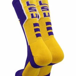 TCK All Schools LSU Tigers Perimeter Crew Socks