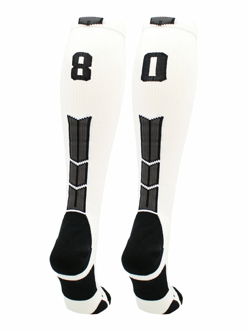 Flash Sale ๐ MadSportsStuff White Player ID Custom Number Over The Calf ๐งฆ Socks For ๐ฅ Softball โพ Baseball Football Boys And ๐ง Girls ๐ฅ Softball ๐งฆ Socks ๐ 49 MadSportsStuff White Player ID Custom Number Over The Calf Socks For Softball Baseball Football Boys And Girls Softball Socks