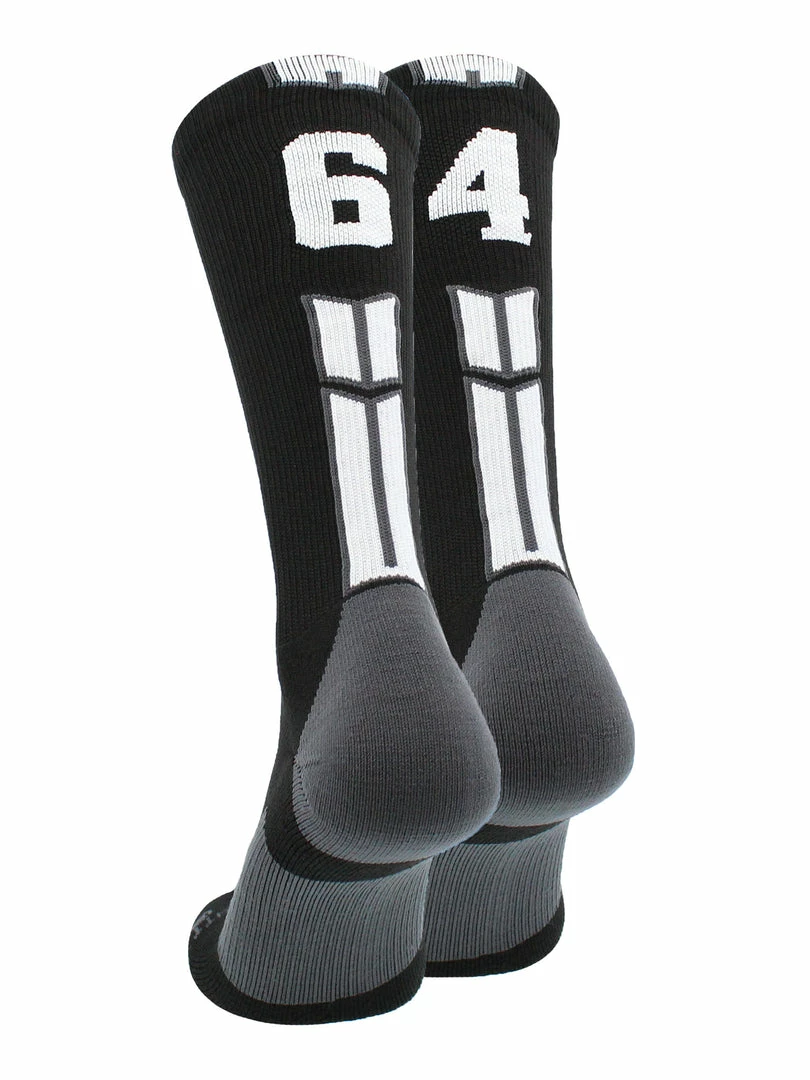 Buy โญ MadSportsStuff Black Player ID Custom Number Crew ๐งฆ Socks For ๐ Basketball Lacrosse Volleyball Boys And ๐ง Girls ๐ 15 MadSportsStuff Black Player ID Custom Number Crew Socks For Basketball Lacrosse Volleyball Boys And Girls