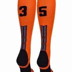 Best Sale ๐ MadSportsStuff ๐ฅ Softball ๐งฆ Socks Orange And Black Player ID Custom Number Over The Calf ๐งฆ Socks For ๐ฅ Softball โพ Baseball Football Boys And ๐ง Girls โญ 200 MadSportsStuff Softball Socks Orange And Black Player ID Custom Number Over The Calf Socks For Softball Baseball Football Boys And Girls