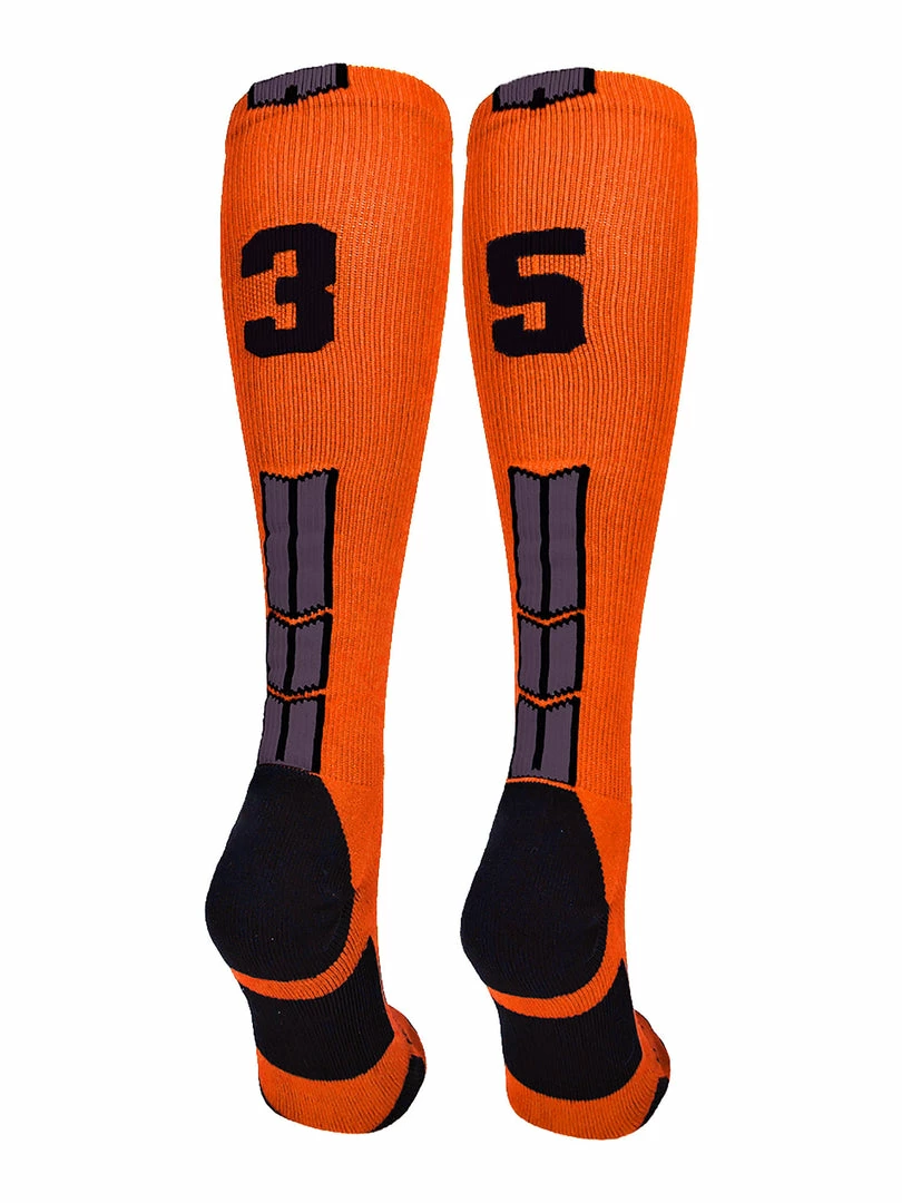 Deals โญ MadSportsStuff ๐ฅ Softball ๐งฆ Socks Orange And Black Player ID Custom Number Over The Calf ๐งฆ Socks For ๐ฅ Softball โพ Baseball Football Boys And ๐ง Girls ๐ 95 MadSportsStuff Softball Socks Orange And Black Player ID Custom Number Over The Calf Socks For Softball Baseball Football Boys And Girls
