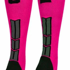 Best Sale ๐ MadSportsStuff โพ Baseball ๐งฆ Socks Neon Pink And Black Player ID Custom Number Over The Calf ๐งฆ Socks For ๐ฅ Softball โพ Baseball Football Boys And ๐ง Girls โจ 143 MadSportsStuff Baseball Socks Neon Pink And Black Player ID Custom Number Over The Calf Socks For Softball Baseball Football Boys And Girls