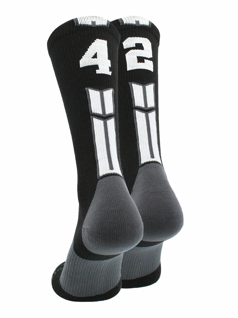 Outlet ๐งจ MadSportsStuff Black Player ID Custom Number Crew ๐งฆ Socks For ๐ Basketball Lacrosse Volleyball Boys And ๐ง Girls Volleyball ๐งฆ Socks ๐ฏ 87 MadSportsStuff Black Player ID Custom Number Crew Socks For Basketball Lacrosse Volleyball Boys And Girls Volleyball Socks