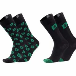 IQ All Schools TCK Brands University Monday & Tuesday 2-Pack Fine Gauge Cotton Crew Dress Socks