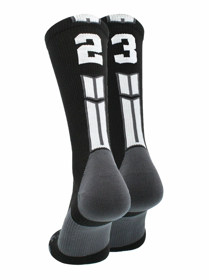 Buy โญ MadSportsStuff Black Player ID Custom Number Crew ๐งฆ Socks For ๐ Basketball Lacrosse Volleyball Boys And ๐ง Girls ๐ 79 MadSportsStuff Black Player ID Custom Number Crew Socks For Basketball Lacrosse Volleyball Boys And Girls