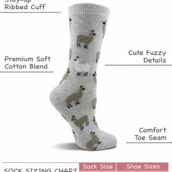 WHD Llama Socks For Women With Fuzzy Llamas - Llama Lovers Gift - 2-Pack