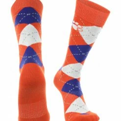 Outlet โ๏ธ TCK Clemson Tigers Argyle ๐ Dress ๐งฆ Socks NCAA Fanwear Crew Length โ 7 TCK Clemson Tigers Argyle Dress Socks NCAA Fanwear Crew Length