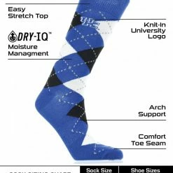 Promo โญ TCK Kentucky Wildcats Argyle ๐ Dress ๐งฆ Socks NCAA Fanwear Crew Length โค๏ธ 6 TCK Kentucky Wildcats Argyle Dress Socks NCAA Fanwear Crew Length