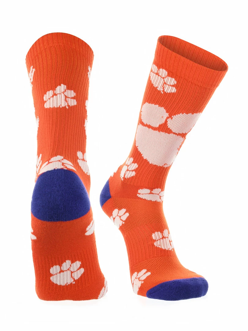 Cheap ๐ TCK Clemson Tigers ๐งฆ Socks Crew Length Sock Mayhem All Schools ๐คฉ 4 TCK Clemson Tigers Socks Crew Length Sock Mayhem All Schools