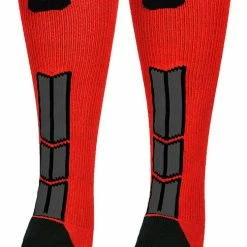 New ๐ MadSportsStuff Red And Black Player ID Custom Number Over The Calf ๐งฆ Socks For ๐ฅ Softball โพ Baseball Football Boys And ๐ง Girls โพ Baseball ๐งฆ Socks ๐ 146 MadSportsStuff Red And Black Player ID Custom Number Over The Calf Socks For Softball Baseball Football Boys And Girls Baseball Socks