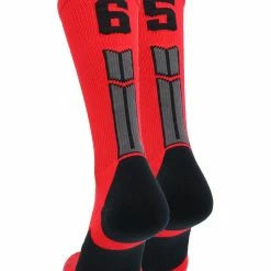 Promo ๐ MadSportsStuff Red And Black Player ID Custom Number Crew ๐งฆ Socks For ๐ Basketball Lacrosse Volleyball Boys And ๐ง Girls Volleyball ๐งฆ Socks โจ 118 MadSportsStuff Red And Black Player ID Custom Number Crew Socks For Basketball Lacrosse Volleyball Boys And Girls Volleyball Socks