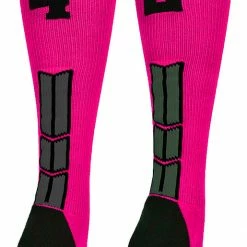Best Sale ๐ MadSportsStuff โพ Baseball ๐งฆ Socks Neon Pink And Black Player ID Custom Number Over The Calf ๐งฆ Socks For ๐ฅ Softball โพ Baseball Football Boys And ๐ง Girls โจ 193 MadSportsStuff Baseball Socks Neon Pink And Black Player ID Custom Number Over The Calf Socks For Softball Baseball Football Boys And Girls
