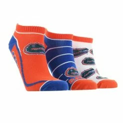 TCK All Schools Florida Gators No Show Socks Full Field 3 Pack
