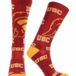 TCK All Schools USC Trojans Socks Crew Length Sock Mayhem