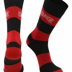 TCK All Schools UNLV Rebels Socks Game Day Striped Crew Socks
