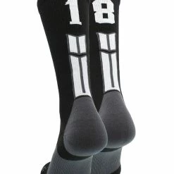 Buy โญ MadSportsStuff Black Player ID Custom Number Crew ๐งฆ Socks For ๐ Basketball Lacrosse Volleyball Boys And ๐ง Girls ๐ 164 MadSportsStuff Black Player ID Custom Number Crew Socks For Basketball Lacrosse Volleyball Boys And Girls