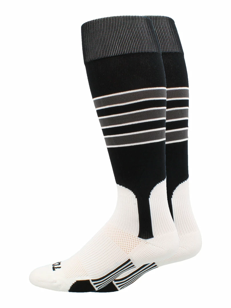 New ๐ MadSportsStuff โพ Baseball Stirrup ๐งฆ Socks 3 Stripe With Featheredge ๐ 5 MadSportsStuff Baseball Stirrup Socks 3 Stripe With Featheredge