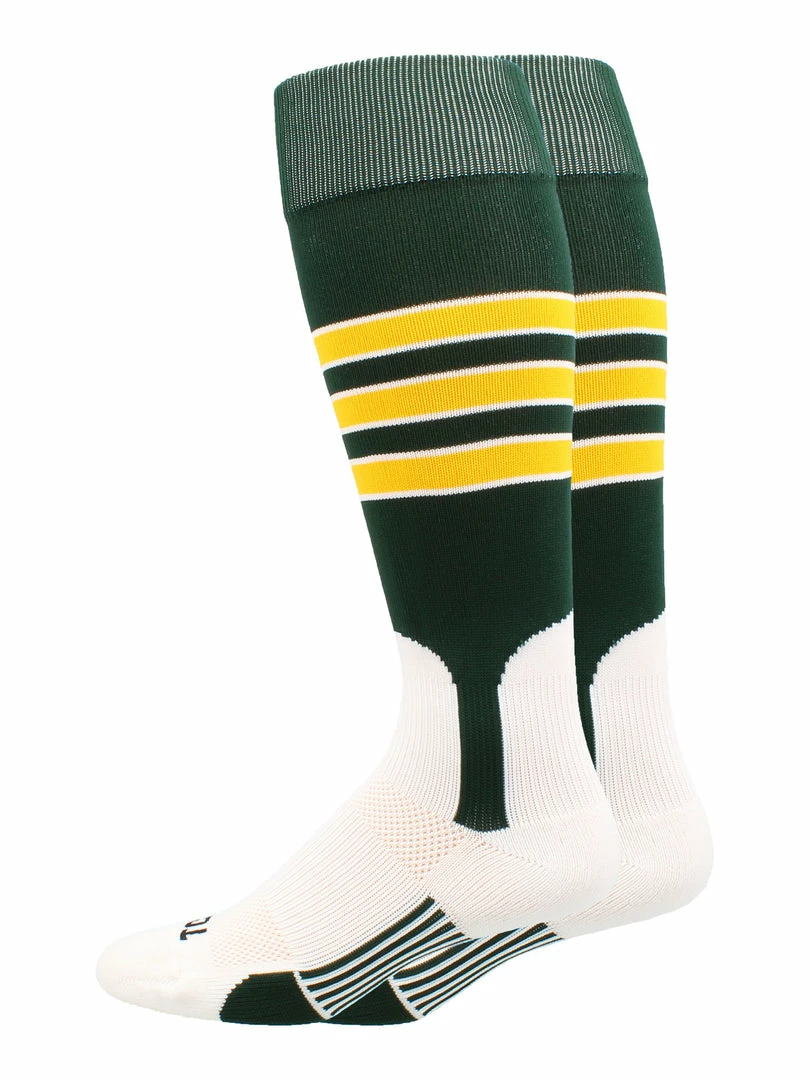 New ๐ MadSportsStuff โพ Baseball Stirrup ๐งฆ Socks 3 Stripe With Featheredge ๐ 10 MadSportsStuff Baseball Stirrup Socks 3 Stripe With Featheredge
