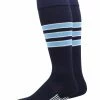 MadSportsStuff Dugout 3 Stripe Baseball Socks Over The Calf Length (Multiple Colors)