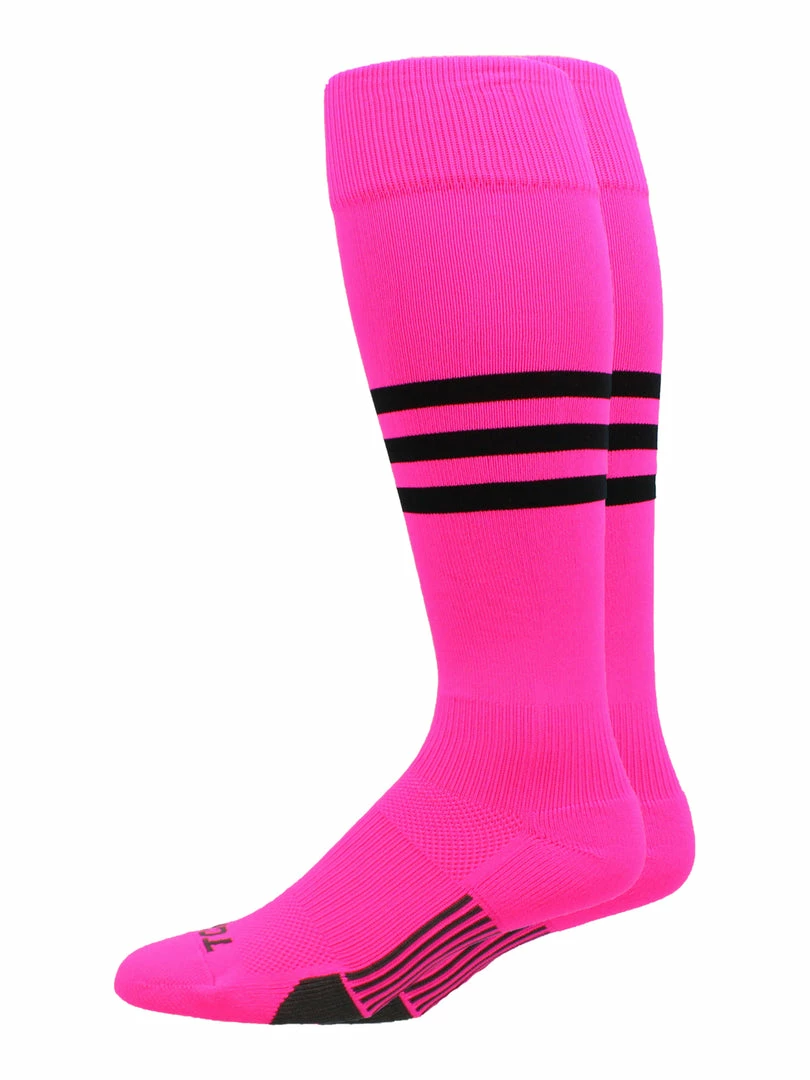 Cheapest ๐ MadSportsStuff Dugout 3 Stripe โพ Baseball ๐งฆ Socks Over The Calf Length Pattern B โญ 11 MadSportsStuff Dugout 3 Stripe Baseball Socks Over The Calf Length Pattern B